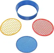 TOBBOMEY 3Sets Manual Soil Strainers Durable Plastic Gardening Sieve with Uniform Mesh for Efficient Sifting of Soil and Stones for Garden Planting and Beach Fun