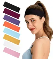 Headbands for Black,Magenta,Purple,Orange,Light Blue,Yellow,White,Pink,Set3
