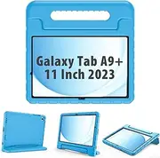 [ProCase] Kids Case for Galaxy Tab A9 Plus/A9+ 11 Inch 2023 SM-X210/X215/X216/X218, Shockproof Lightweight Kids Friendly Case with Convertible Handle Stand for Girls Boys Children Toddler Baby -Blue