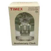 NEW Vintage Timex Pfaltzgraff Tea Rose Anniversary Dome Clock