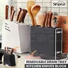 Simplus Kitchen Knife Block Carbon Steel knives Storage Chef Knife Holder