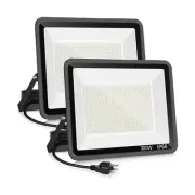 2 Pack 300W LED Flood Light Outdoor,2000W Equivalent 43500LM 5000K Daylight W...