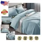 Spa Blue Full Size Bed Sheet Set - Soft Microfiber, 6 Pieces for Easy Care