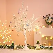 Inweder White Artificial Branch - 105 cm High Christmas Tree for Table Decoration, Display, Large Easter Wishing Tree for Wedding, Halloween, Birthday, Home Decor
