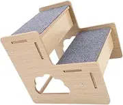 MINAOLULUS Dog Stairs 2 Step Wooden Pet Ladder for Senior Dogs Comfortable and Secure Design Easy Access Steps for Cats Puppies