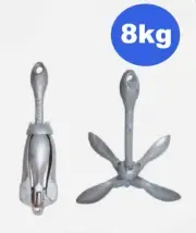 8KG Folding Grapnel Anchor Kayak Inflatable Boat Dinghy Jetski Galvanised