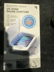Sharper Image UV-Zone Phone Sanitizer Kills 99.9% Of Germs New In Box
