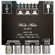 ZK-MT21 Bluetooth 5.0 Overweight Subwoofer Amplifier Board High Low Tone AMP AUX