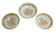 Meridiana Ceramiche Salad Pasta Bowls Round Made in Italy Lot of 3 New M4993