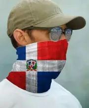 SUN GAITER Dominican Republic Flag UPF 50+ UV Protecter Sport Face Neck Mask
