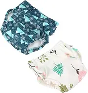 BIUDECO Infant Diaper Training Pants Cotton Diaper for Baby Washable Newborn Training Pants Nappies for Newborn