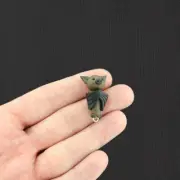 2 Brown Bat Polymer Clay Charms 3D - K146