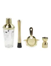 [Salt&Pepper] Winston Recipe Cocktail Set 4 Pieces in Gold