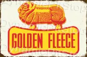 Xlarge Golden Fleece Rustic Sign Man cave Workshop Fuels Outdoor Australian made