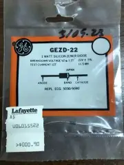 GE 1 Watt Silicon Zener Diode GEZD-22. ECG 5030/5080