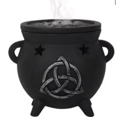 Triquetra cauldron incense cone burner, incense cone holder, wicca