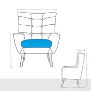 Modular Club High Back Chair Custom Covers