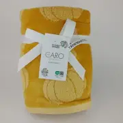 CARO Home (2) Hand Towels Golden Yellow Mustard Pumpkins Soft Fall Autumn