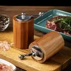 Manual Salt & Pepper Grinder Wooden Spice Mills Grinding Bottle Kitchen Tool