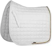 Jackson Horse Saddle Pad Horses Equestrian Saddle Pad Crystal Gold Dressage Saddle pad Crystal Gold White/Gold Full Dressage 585613 585613 [Parallel Import]