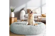 i.Pet Pet Bed Dog Cat 110cm Calming Extra Large Soft Plush Light Grey