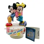 Schmid Disney Mickey & Minnie Mouse Music Box Figurine Plays Close To You NEW