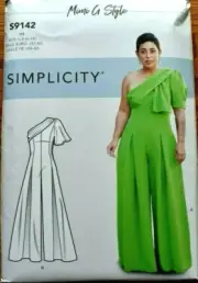 SIMPLICITY PATTERN 9142 JUMPSUIT MISSES SIZES 6 8 10 12 14 UNCUT NEW