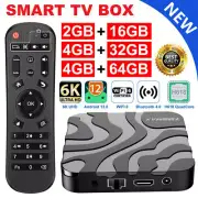 2023 Android 12.0 TV Box 6K 5G WIFI6 4+64GB Quad Core Smart Media Player BT