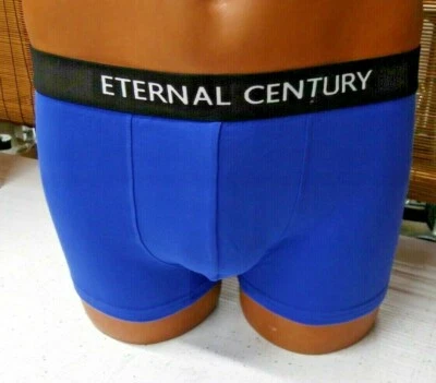 Mens Eternal Century Trunk Boxer Briefs Blue Medium 32-34
