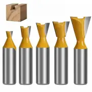 5Pcs 1/2 Inch Shank Carbide Dovetail Router Bit for Making Boxes Drawers Chests