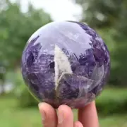 Natural Dream Amethyst Carved Ball Reiki Crystal Sphere Christmas gift XQ2891