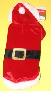 Pet shoppe SANTA Clause Dog Puppy Holiday Costume XS-S Fits Dogs/Cats 12-19lb NW