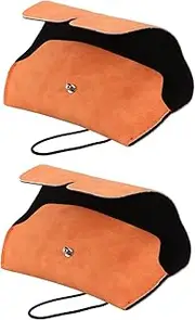 [WRITWAA] 2pcs Sunglasses Storage Box Leather Sunglasses Cases Spectacle Case Eyeglasses Case Leather Case Protector Case Boxes Casual Holder Case