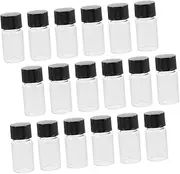 VICASKY 30Pcs Glass Sample Vials with Flat Bottom High Pressure Resistant Essential Oil Bottles for Safe Storage and Lab Use for Experiments and Daily Needs
