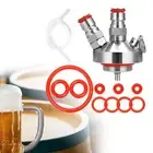 tishita Stainless Steel Mini Keg Dispenser with Beer Hose Beer Connector Quick