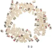 Sosoport 1 Set Mini Mahjong Set Portable Travel Game for Spaces and Convenient for Camping and Family Gatherings for Beginners Go Entertainment