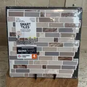 9.73x9.36 in. Crescendo Terra Brown Vinyl Peel and Stick Tile 2.30 sq.ft./4 Pack