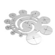 Round Leather Cutting Tools Metal Corner Cutting Ruler Circle for DIY9556