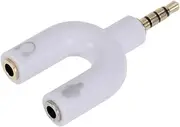 OKUMEYR Earphone Splitter U Shape Stereo Audio Adapter Dual Headphone Converter for Sharing Microphone Speakers Easy Plug and