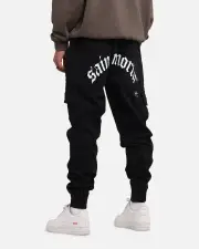 [SAINT MORTA] Saint Morta Gothic Cargo Joggers Black Shadow - Size M M Black Shadow