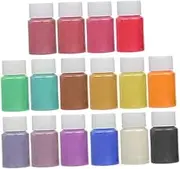 HOODANCOS Shiny Nail Art Powders 16 Colors Pearlescent Pigment for Bath Candle Making