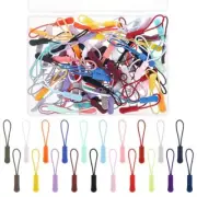 100PCS Zipper Pulls, 25 Colors Zipper Pulls Replacement, Universal Nylon