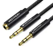 BBLBY 3.5mm Mic Audio Cable 1 Female to 2 Male Earphone Headphone AUX Splitter Cable