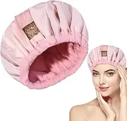 Heating Cap for Hair, Thermal Heat Cap, Flaxseed Heat Cap with Shower Caps, Cordless Safe Microwave Hot Cap for Natural Curly Textured Hair Care, Drying, Styling