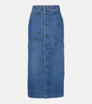 [Frame] Frame Modern Pocket denim midi skirt 31 blue