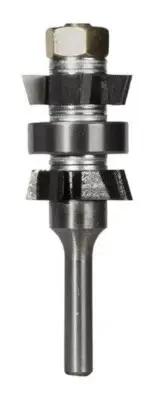 Carbitool 15-DEGREE DOUBLE BEVEL ASSEMBLY TCT ROUTER BIT 1″ Diameter, 1/4″ Shank