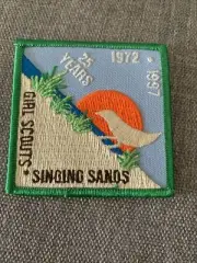 Girl Scout SINGING SANDS COUNCIL PATCH Indiana Beach Bird Sunset New