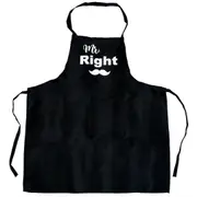 Mr Right Husband Apron Pocket Kitchen Cooking Chef Wedding Couple Gift Funny