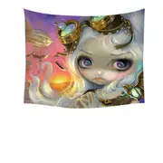 Windswept Lovely Steampunk Beautiful Girl at Sunset Tapestry