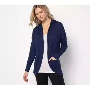 Koolaburra by UGG Brushed Comfy Knit Cardigan Wrap Women S Peacoat Navy Blue NEW